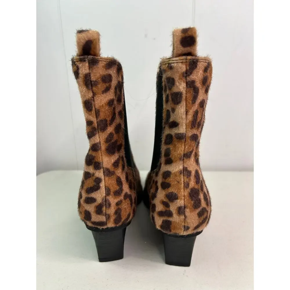 DV By Dolce Vita Jericho A Cheetah Print Heeled Boots in Size 7. NWOB